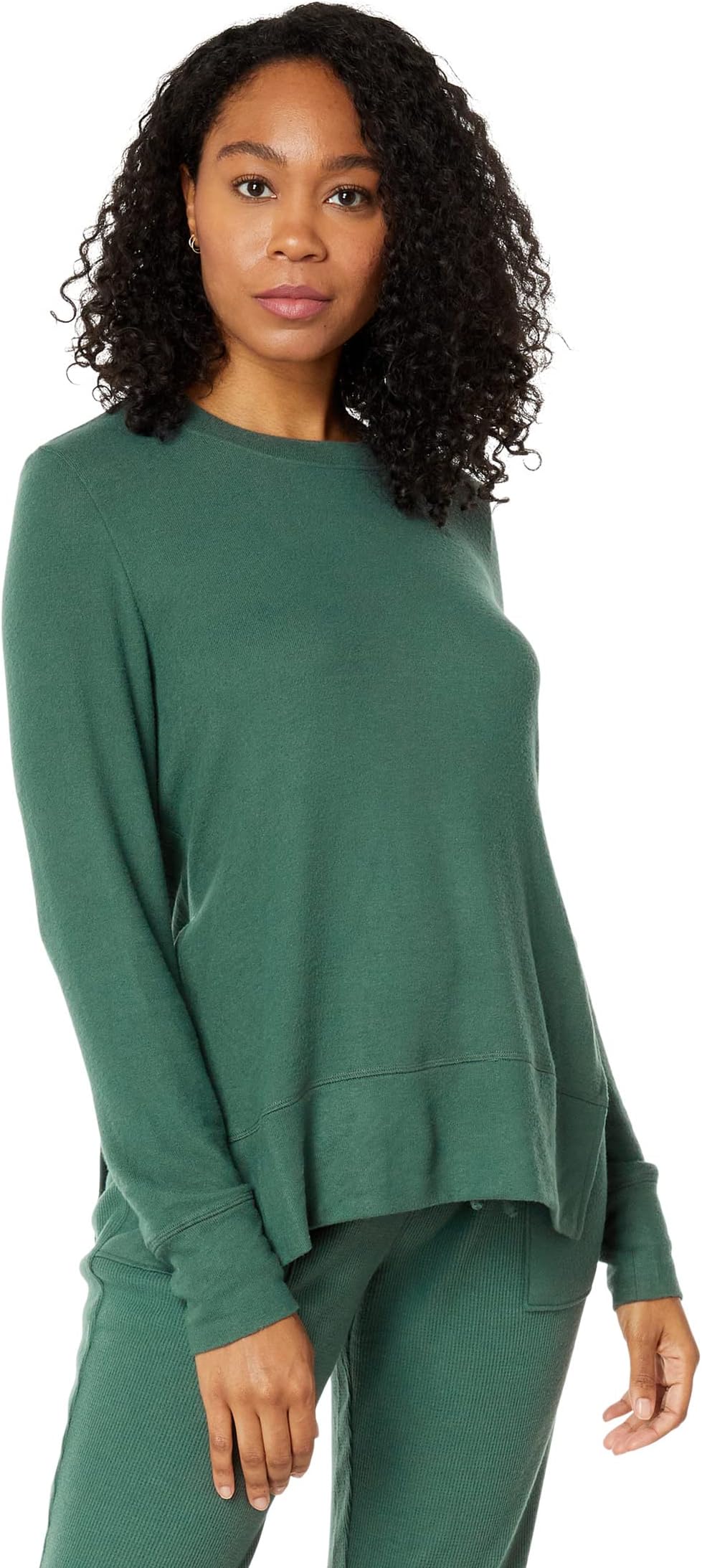 Пуловер Dailey с боковыми разрезами THRIVE SOCIETE, цвет Forest