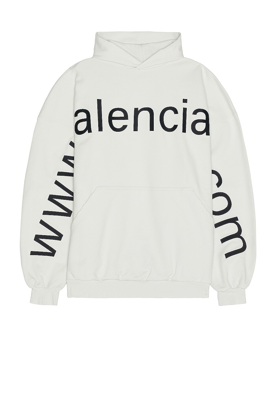 

Худи Balenciaga Large Fit, цвет Dirty White & Black