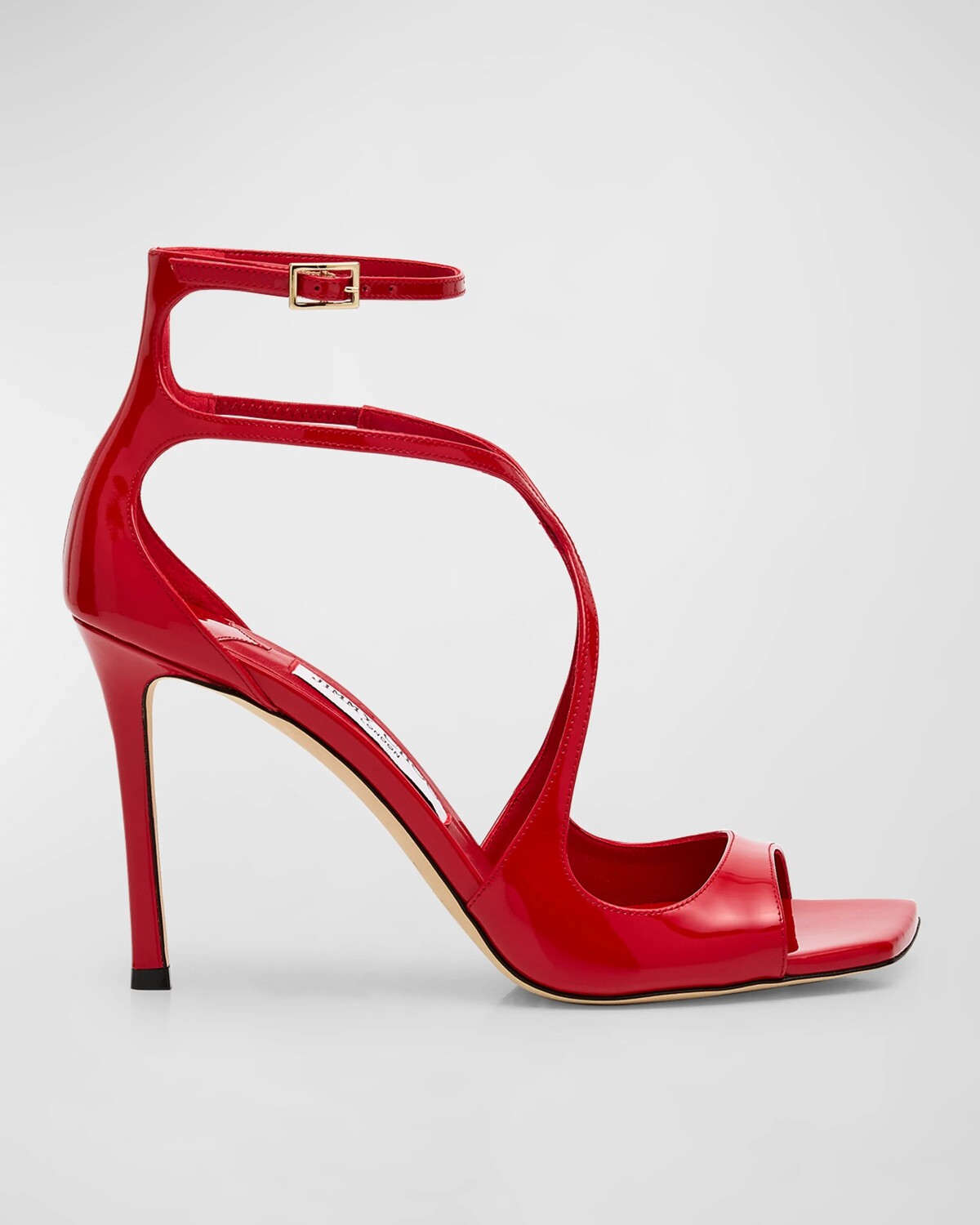 

Лакированные босоножки на шпильке с ремешками Azia Jimmy Choo, красный