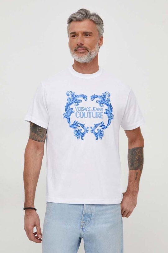 

Хлопковая футболка Versace Jeans Couture, белый