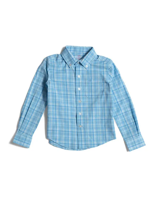

Спортивная рубашка в клетку Big Boys Keowee Southern Tide, цвет Rain Water
