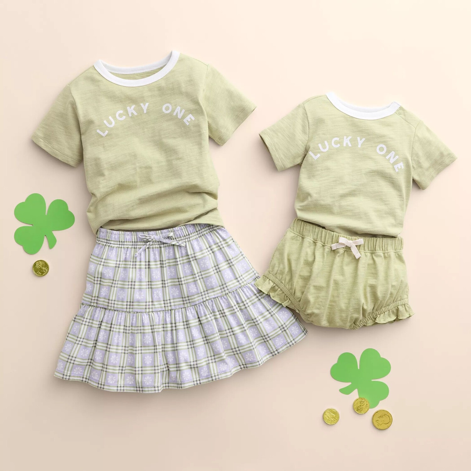 

Комплект из 2 органических шароваров с рюшами Baby Little Co. от Lauren Conrad Little Co. by Lauren Conrad