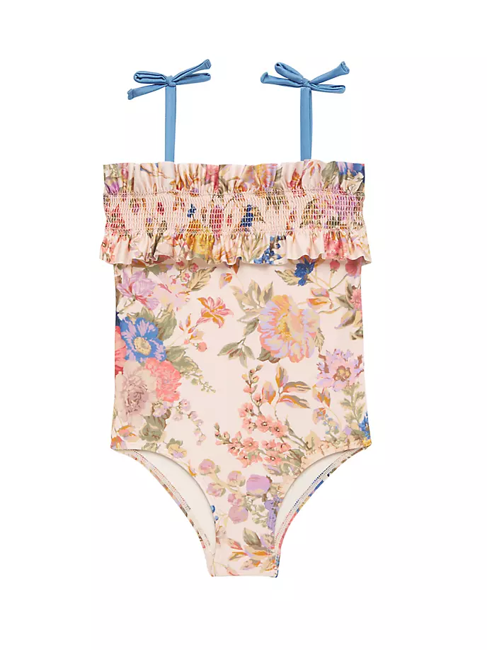 Цельный купальник August с цветочным принтом для маленьких девочек и девочек Zimmermann Kids, цвет cream floral