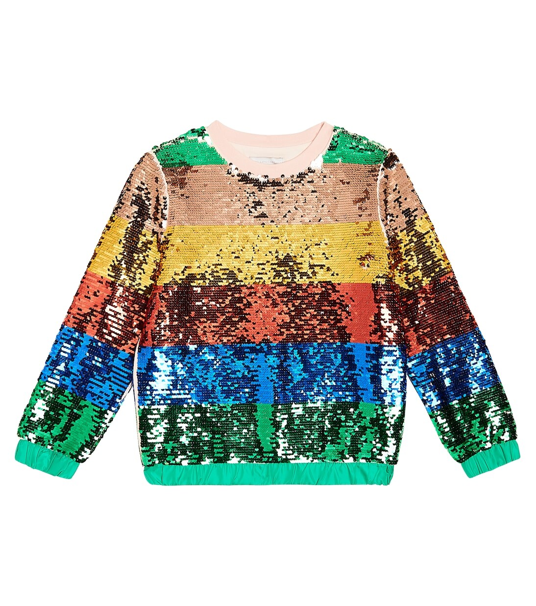 

Полосатый толстовка с пайетками Stella Mccartney Kids, металлический