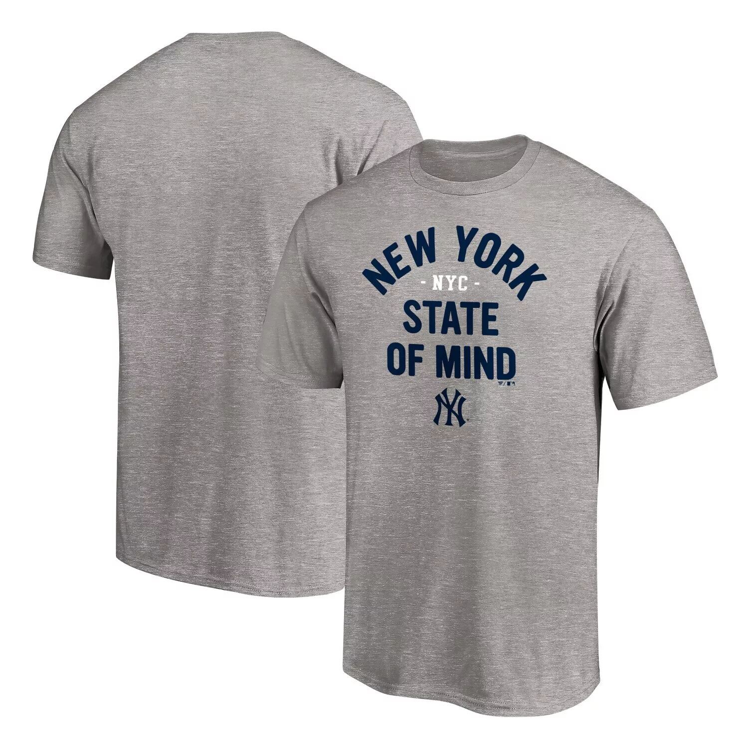 

Мужская серая футболка с логотипом New York Yankees Hometown Heater Fanatics