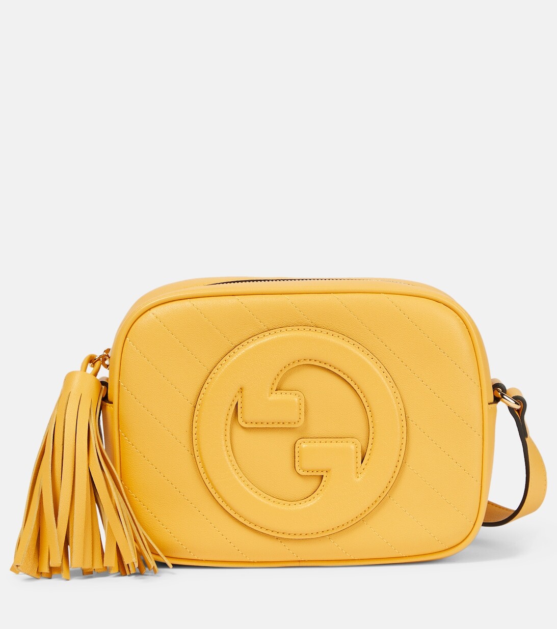 

Маленькая кожаная сумка через плечо Gucci Blondie Gucci, желтый