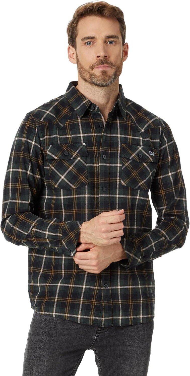 

Рубашка Herdsman Flannel Salty Crew, цвет Black/Spruce