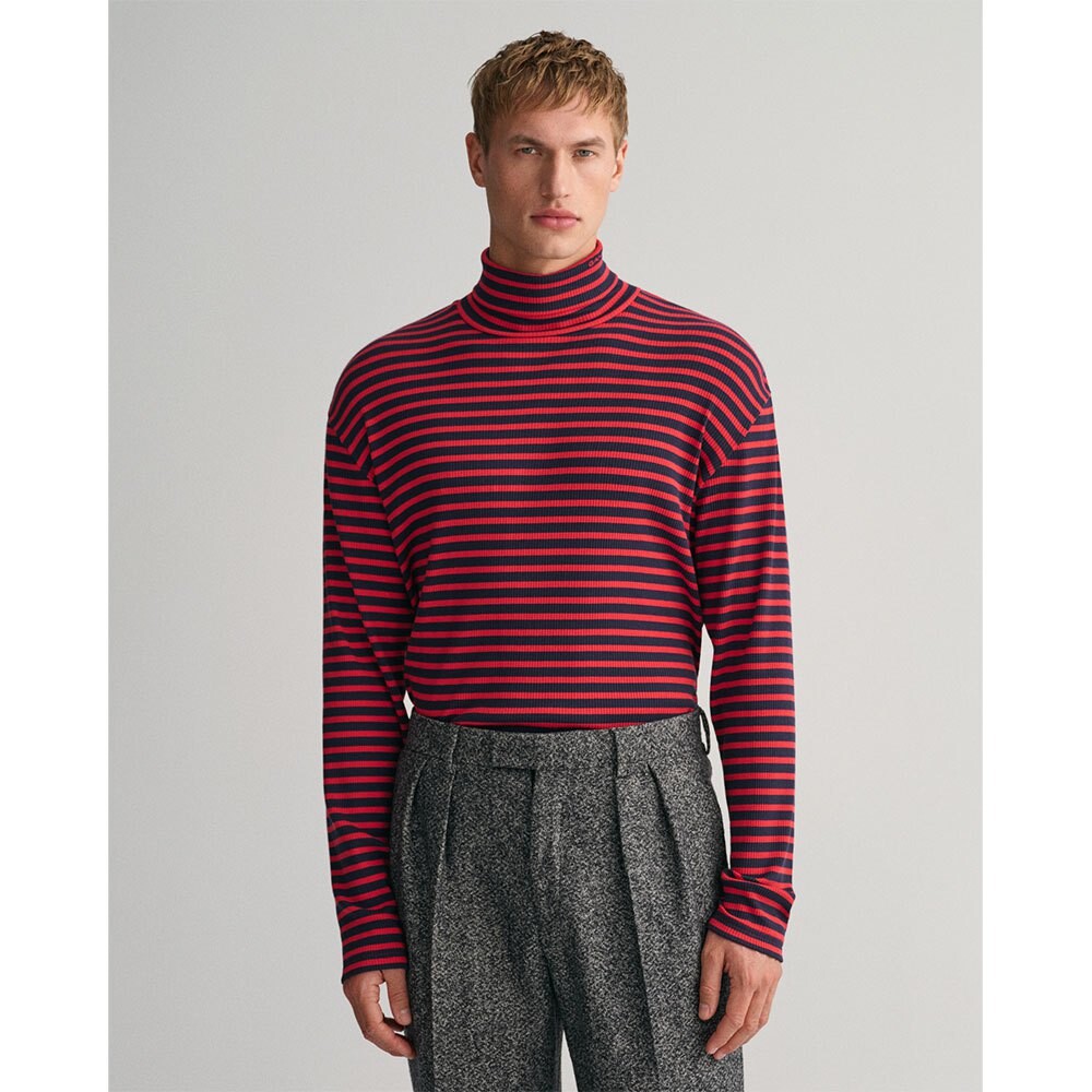 

Свитер Gant Striped Rollneck High Neck, красный