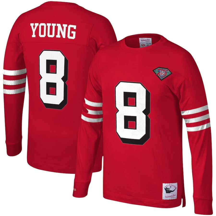 

Футболка с именем и номером Mitchell & Ness San Francisco 49Ers, алый