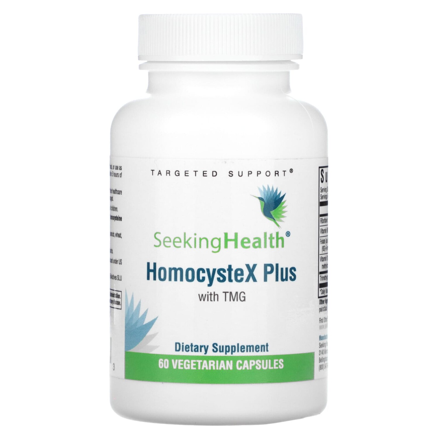 

HomocysteX Plus, 60 вегетарианских капсул, Seeking Health