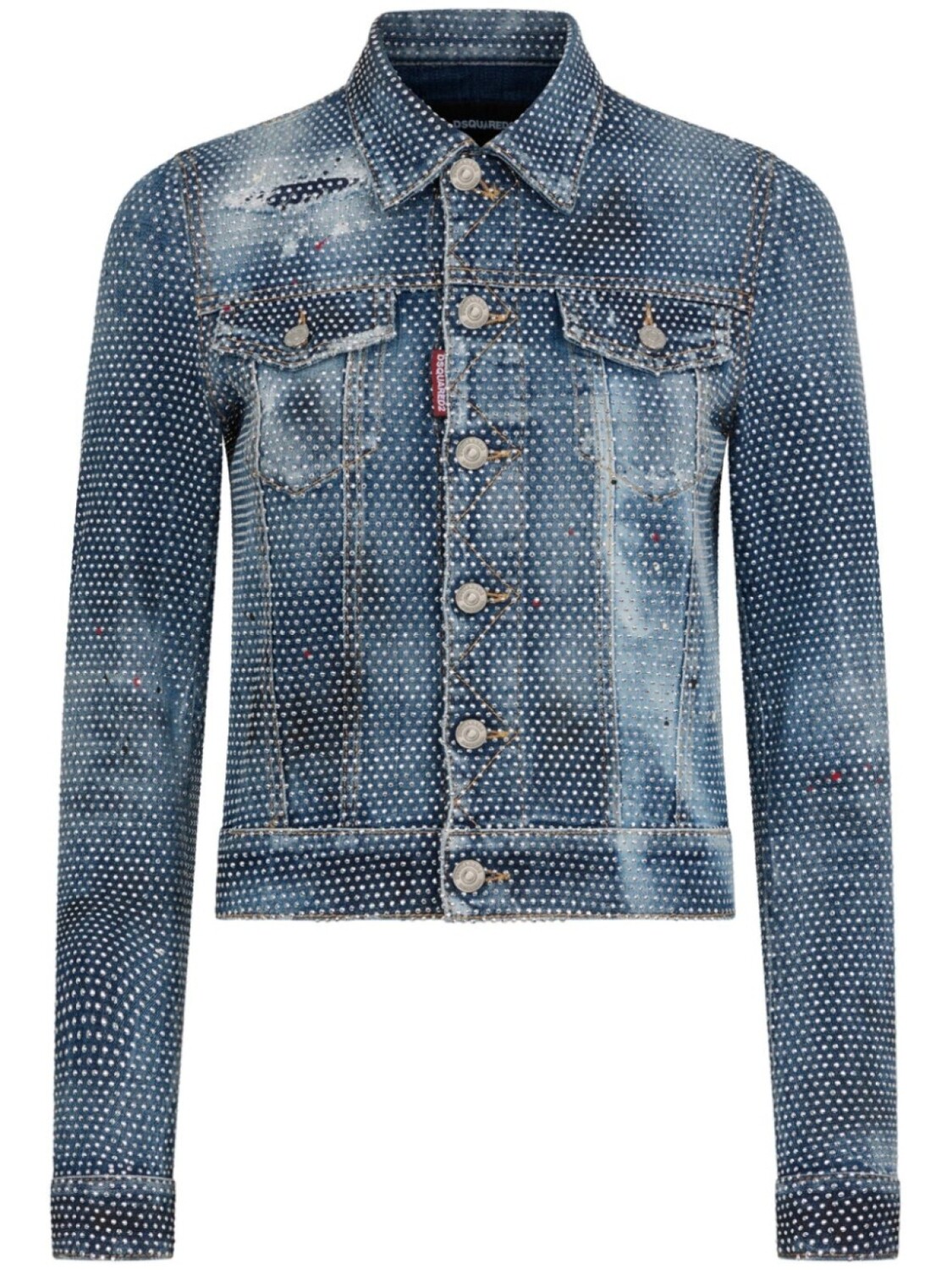 

Dsquared2 джинсовая куртка с кристаллами, синий