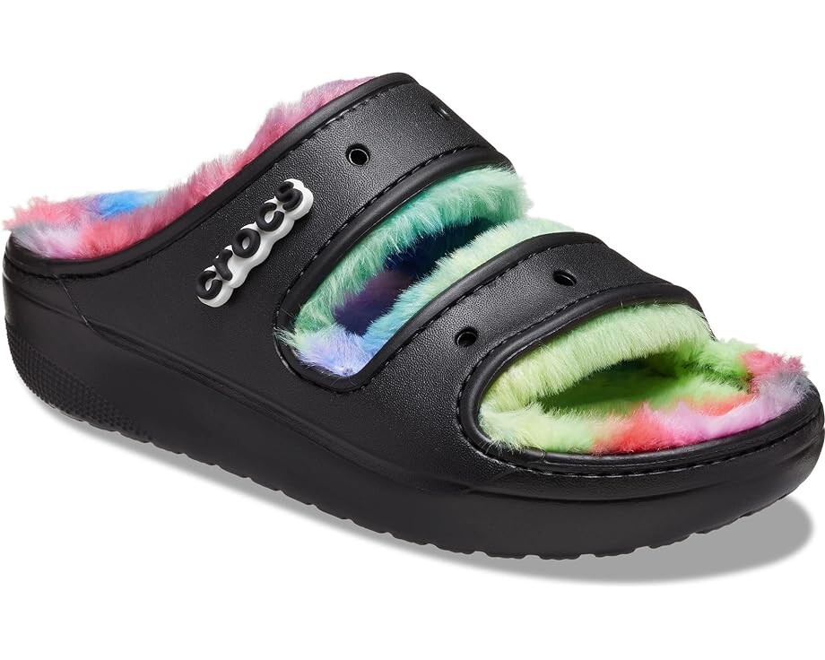 

Сандалии Crocs Classic Cozzzy Sandal, цвет Black/Multi Spray Dye