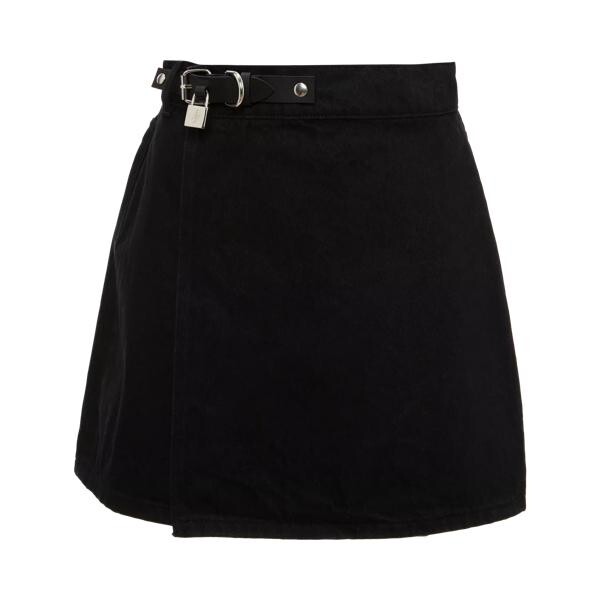 

Юбка minirock mit schloss black black J.W. Anderson, черный