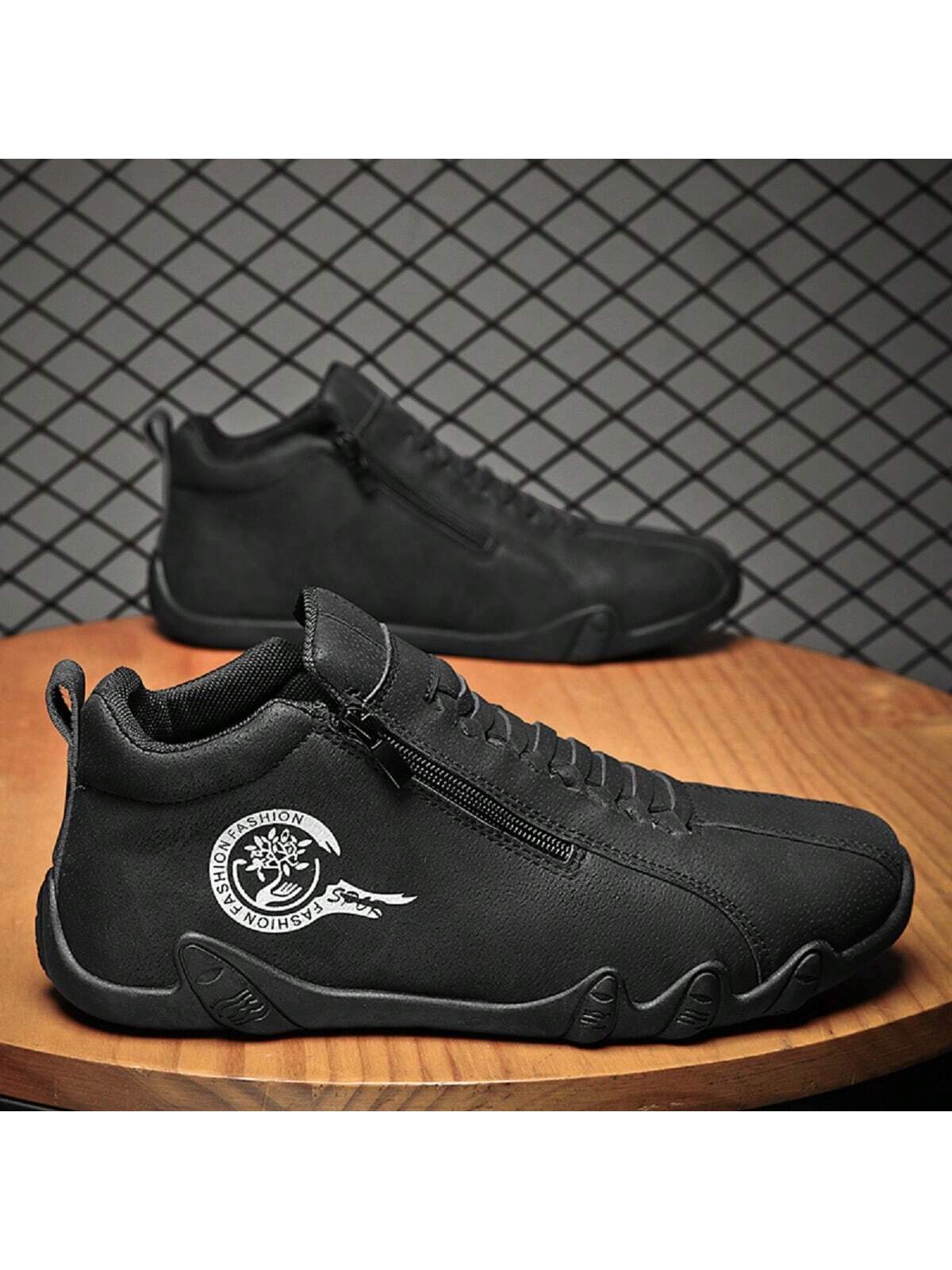 Мужская обувь без шнуровки с боковой молнией, черный мужские сетчатые баскетбольные туфли для мальчиков новинка 2021 брендовые детские кроссовки уличная нескользящая спортивная обувь для бол