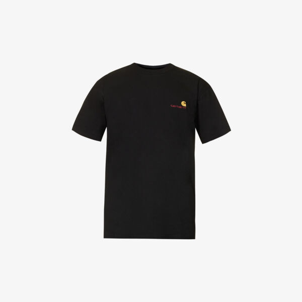 

Футболка из джерси из органического хлопка с вышитым логотипом american script Carhartt Wip, черный