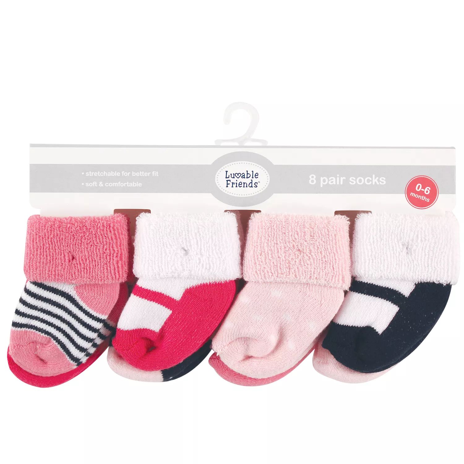 цена Махровые носки Luvable Friends для новорожденных и малышей, темно-синие, Mary Jane Luvable Friends