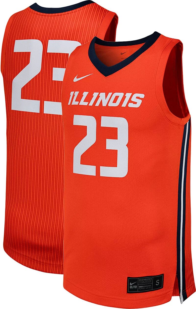 Мужская баскетбольная майка Nike Illinois Fighting Illini #23 оранжевого цвета