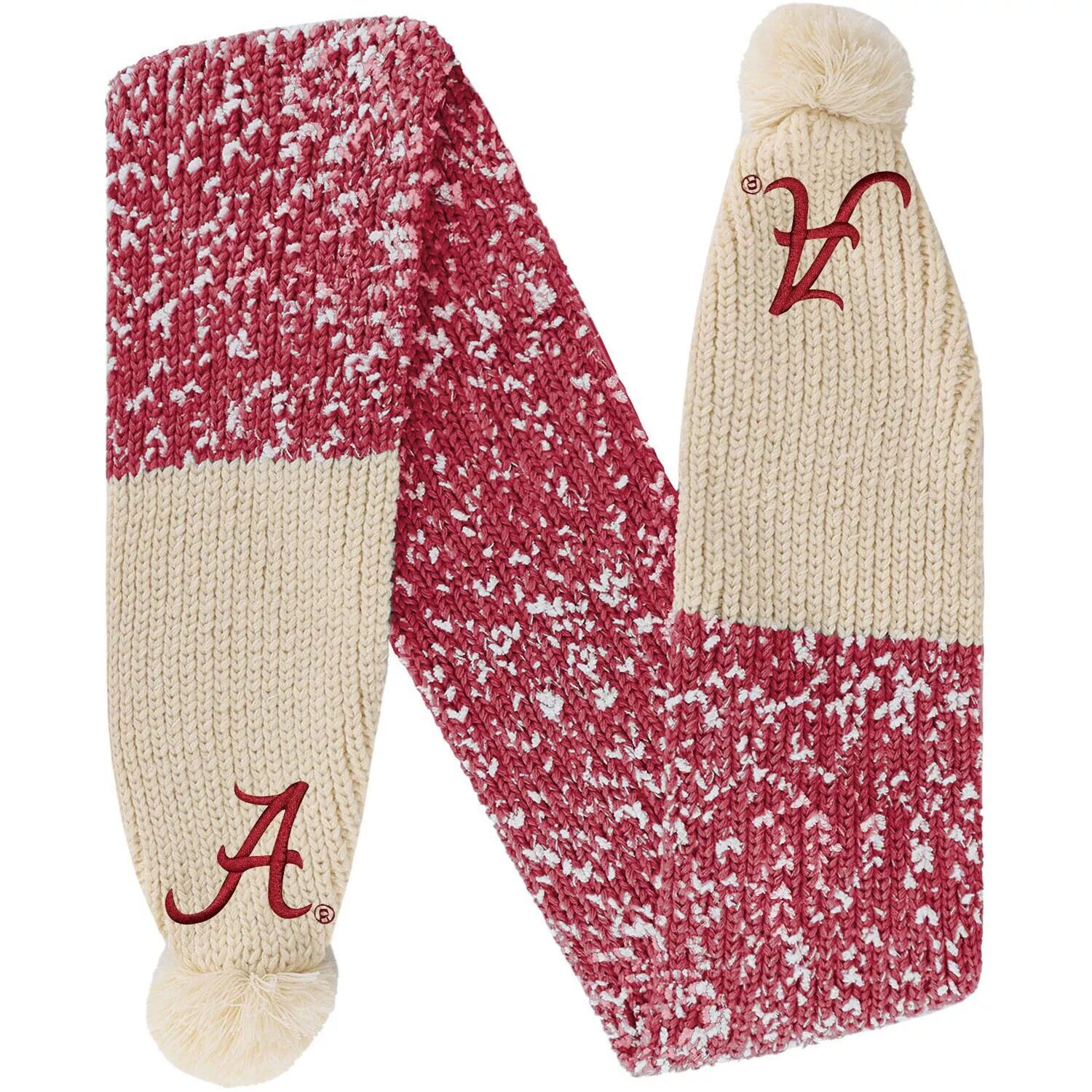 

Шарф FOCO Alabama Crimson Tide Confetti с помпоном