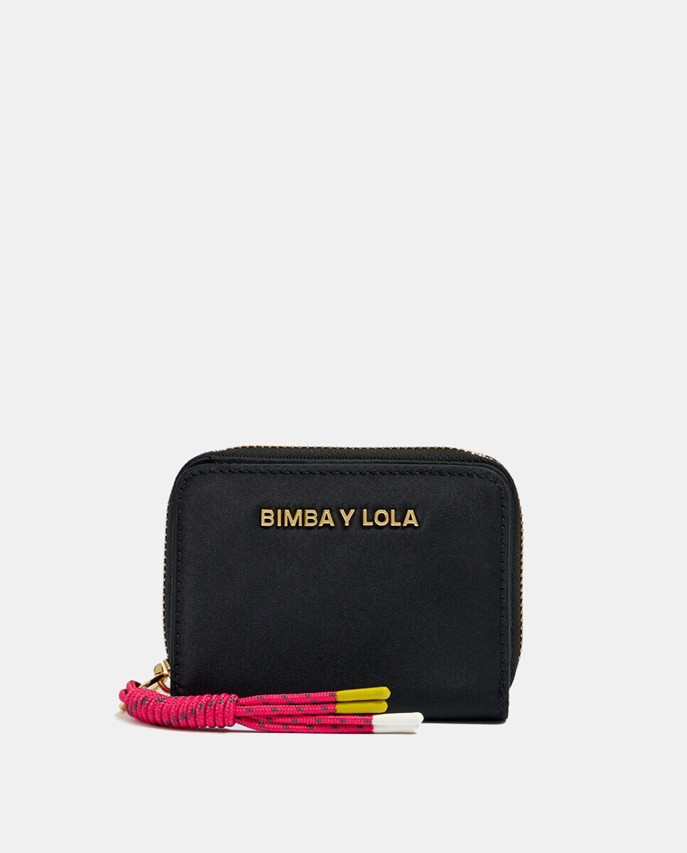

Маленький черный нейлоновый кошелек с клапаном Bimba y Lola, черный