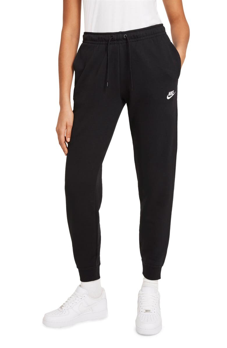 

Флисовые штаны Sportswear Essential NIKE, черно-белый