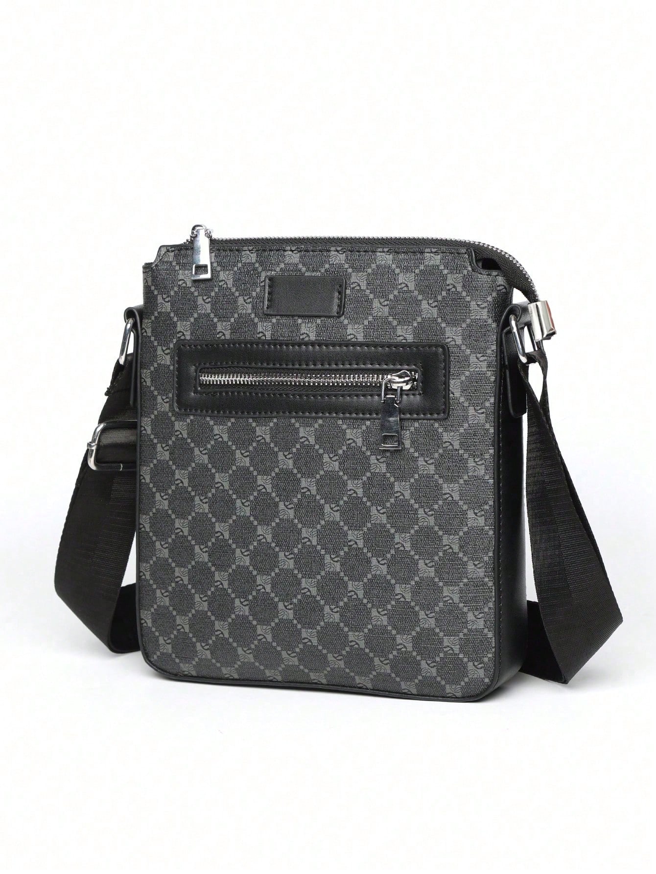 Мужская деловая маленькая квадратная сумка-мессенджер Повседневная сумка через плечо на одно плечо Сумка через плечо, черный цена и фото