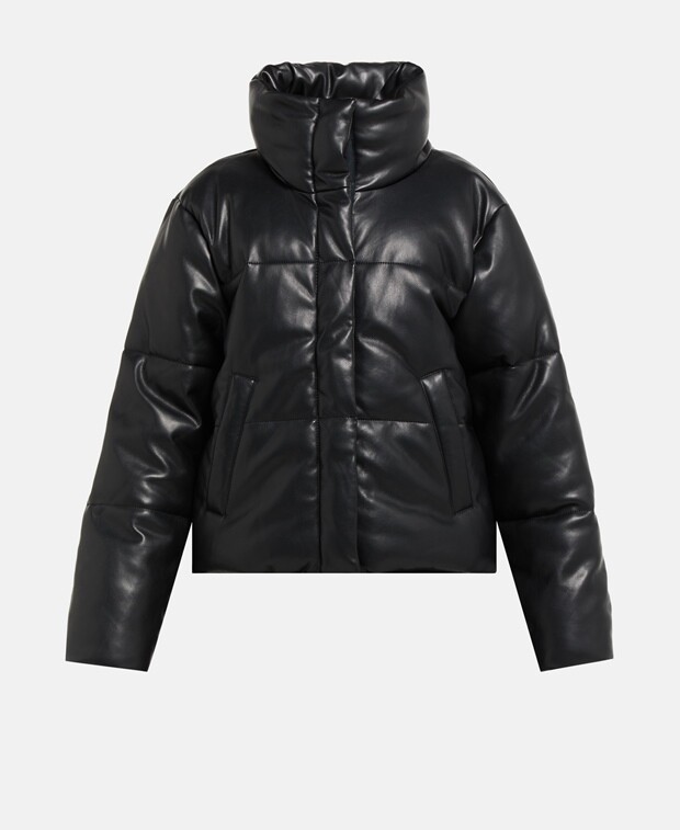 

Кожаная куртка Abercrombie & Fitch, черный