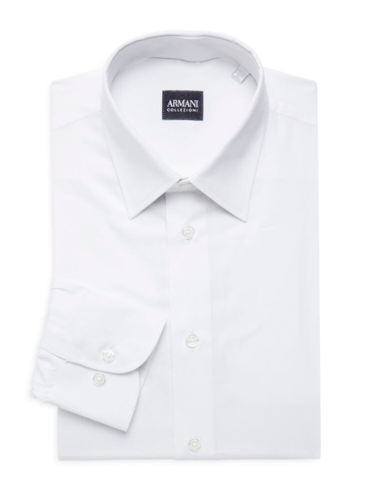 

Однотонная классическая рубашка Armani Collezioni, белый