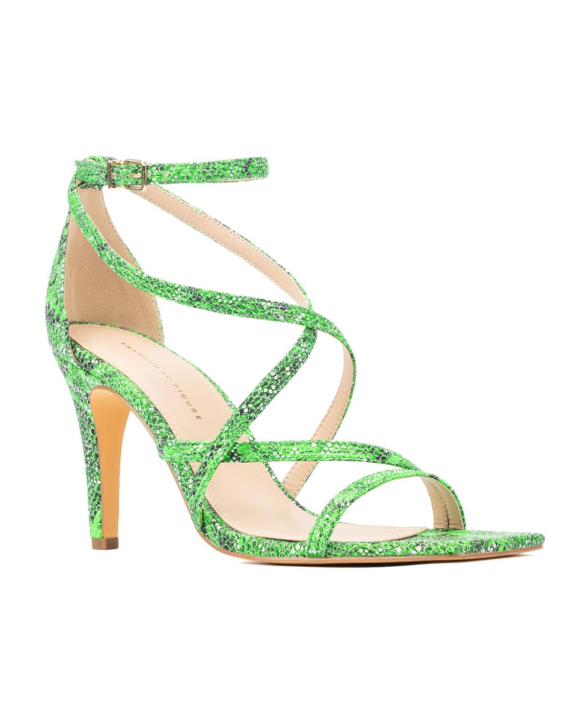 Женские босоножки Stella на широком каблуке Fashion To Figure, зеленый