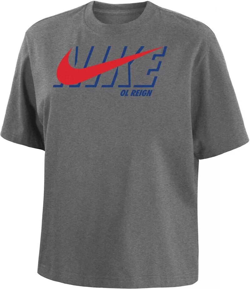 

Женская серая футболка с логотипом Nike OL Reign FC 2023