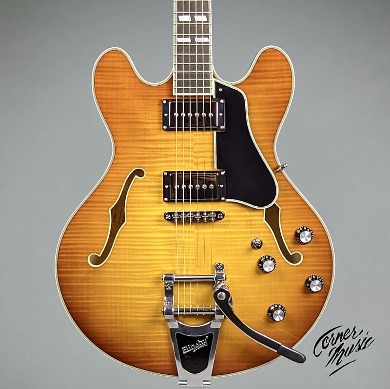 

Электрогитара Eastman T486B Semi-Hollow w/ Bigsby 2022 Goldburst #1184