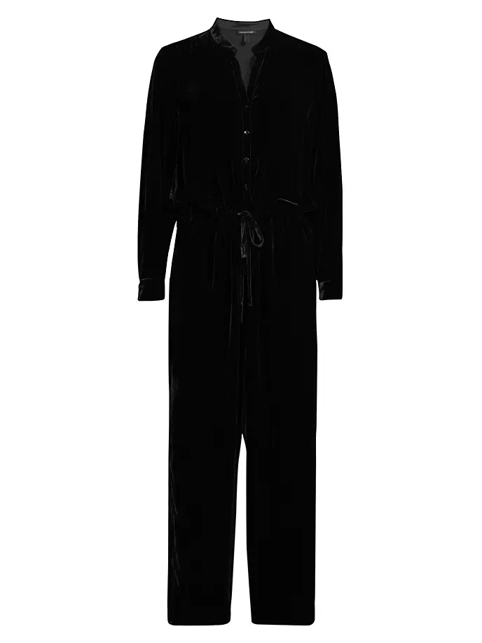 

Комбинезон прямого кроя с воротником-стойкой Eileen Fisher, черный