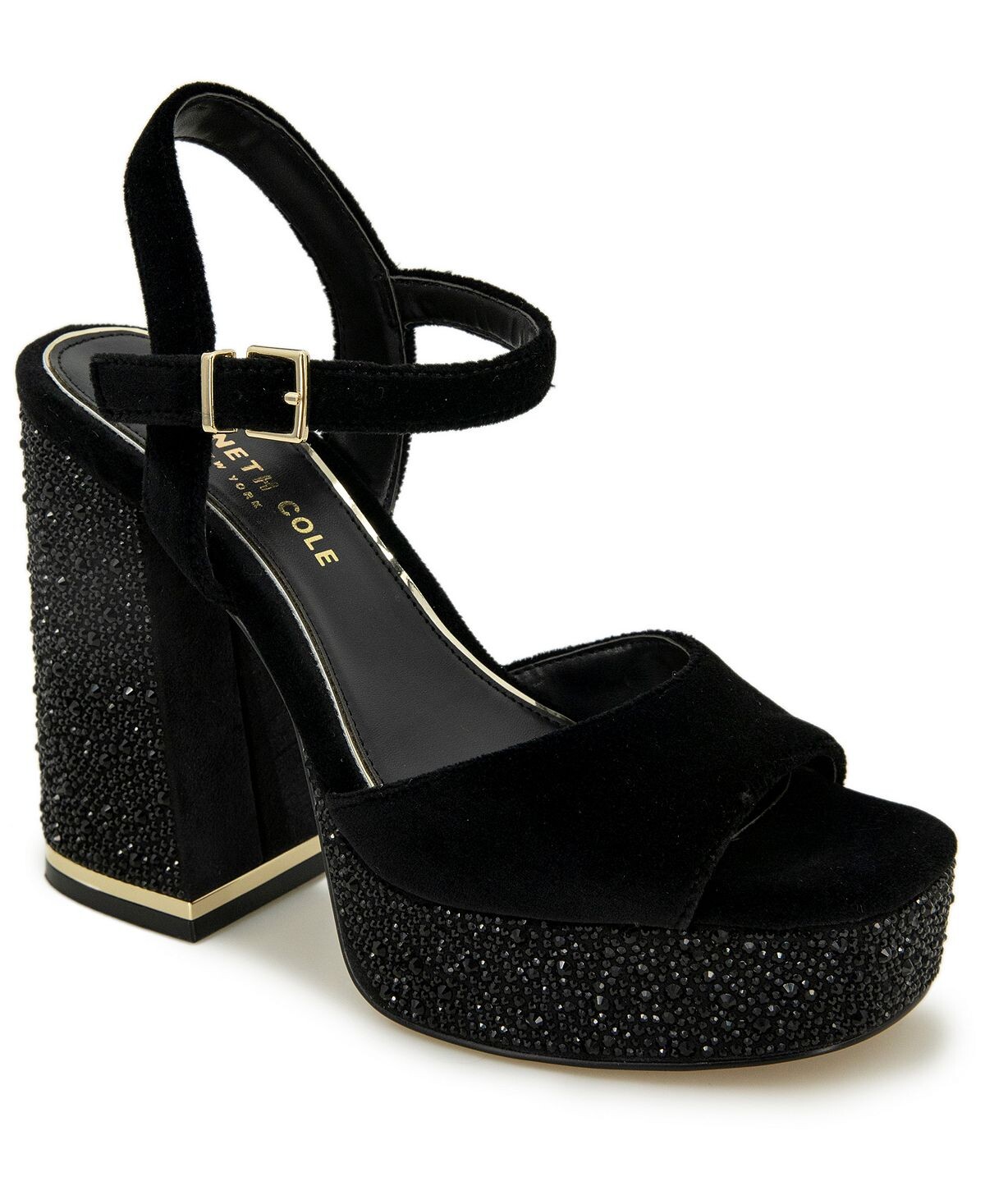

Женские сандалии на платформе Dolly с кристаллами Kenneth Cole New York, черный