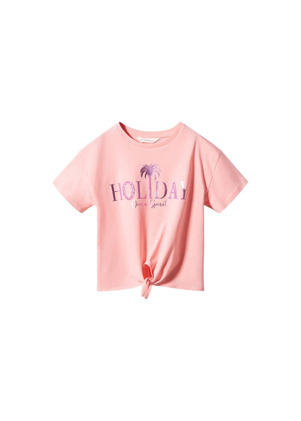 

Футболка MANGO KIDS Cuba, розовый/розовый