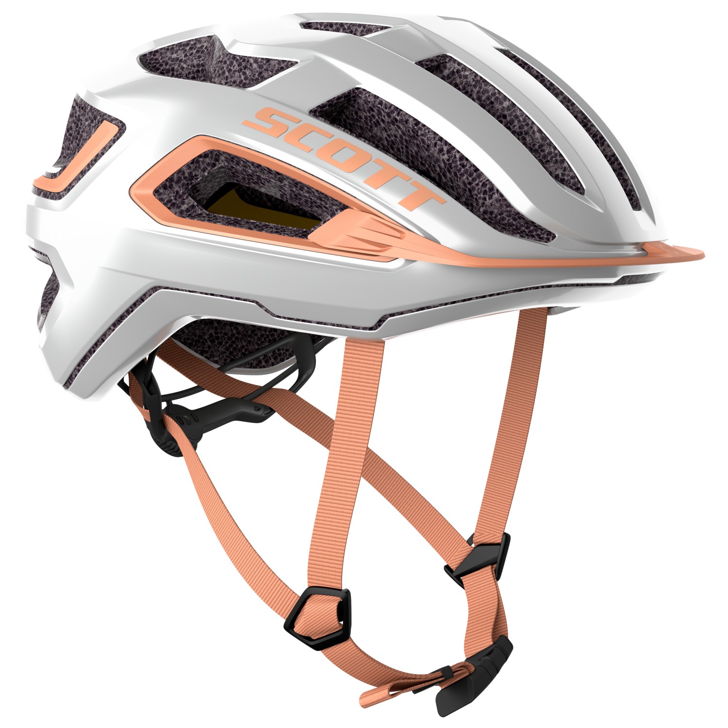 scott шлем scott arx plus 2021 l 59 61 фиолетовый Велосипедный шлем Scott Helmet Arx Plus (CE), цвет White/Rose Beige