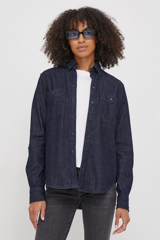 Джинсовая рубашка Lauren Ralph Lauren, темно-синий цена и фото