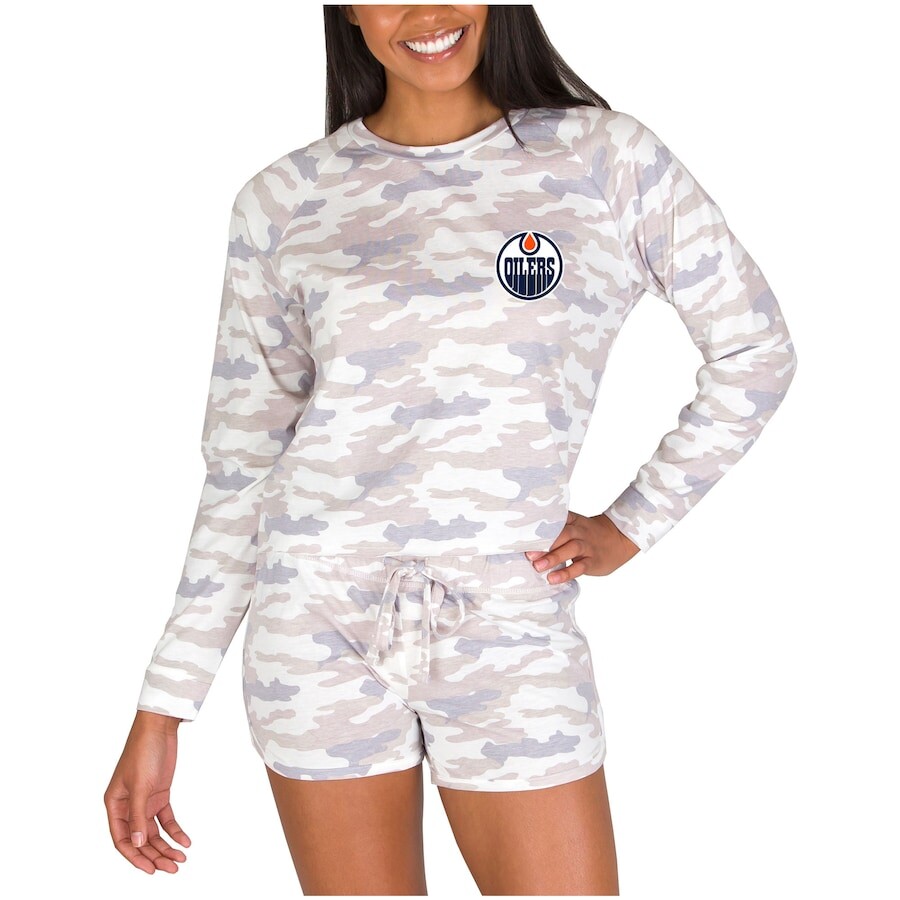 

Пижамный комплект Concepts Sport Edmonton Oilers, камуфляж