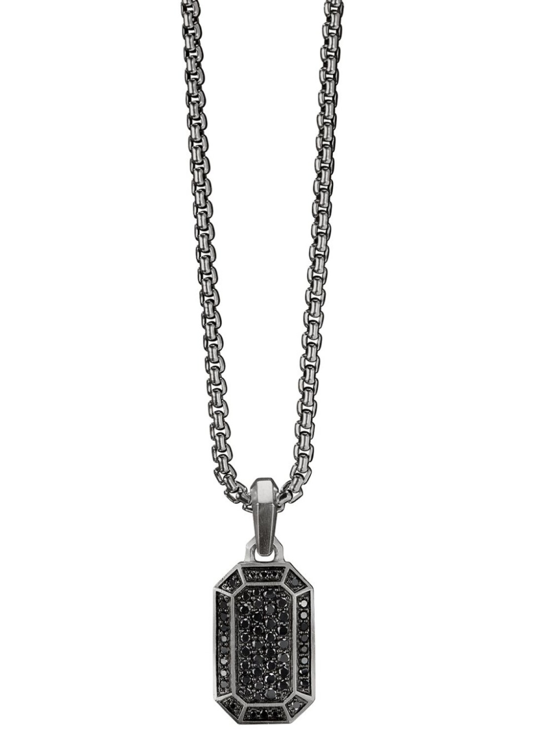 

Серебряная подвеска с бриллиантами David Yurman, серебряный