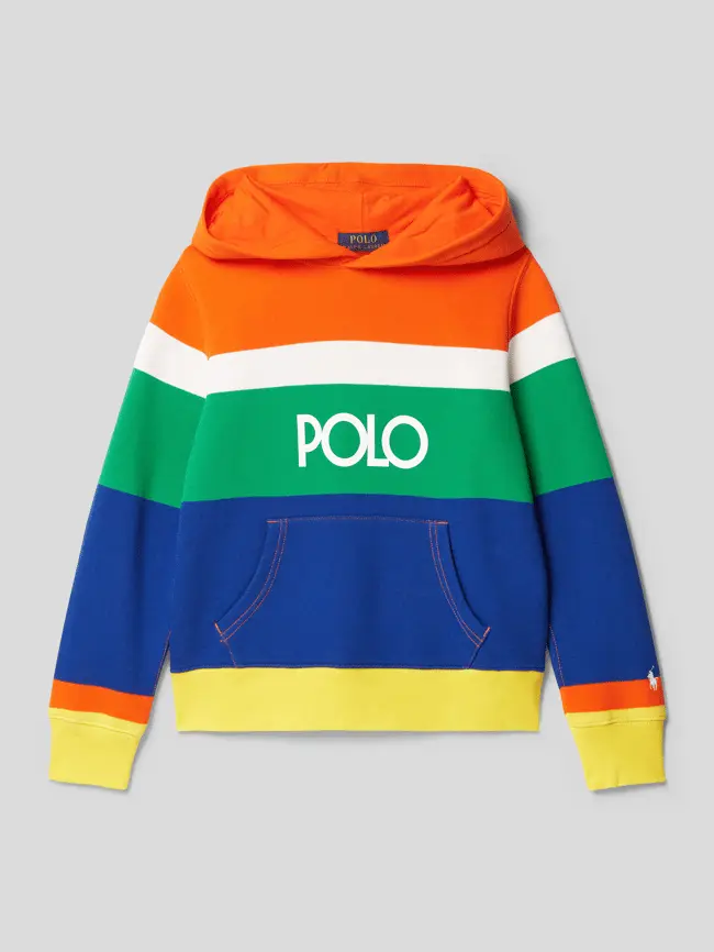 

Худи с полосатым узором Polo Ralph Lauren, оранжевый