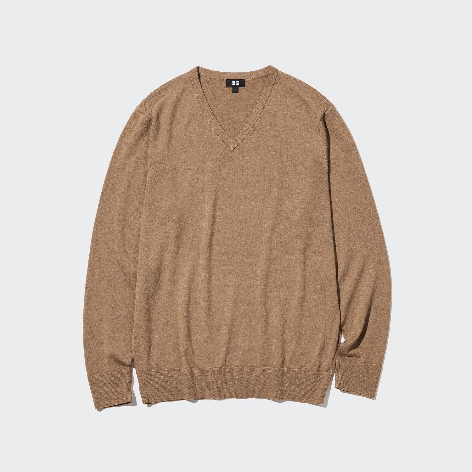 

Джемпер Uniqlo мужской с v-образным вырезом, бежевый