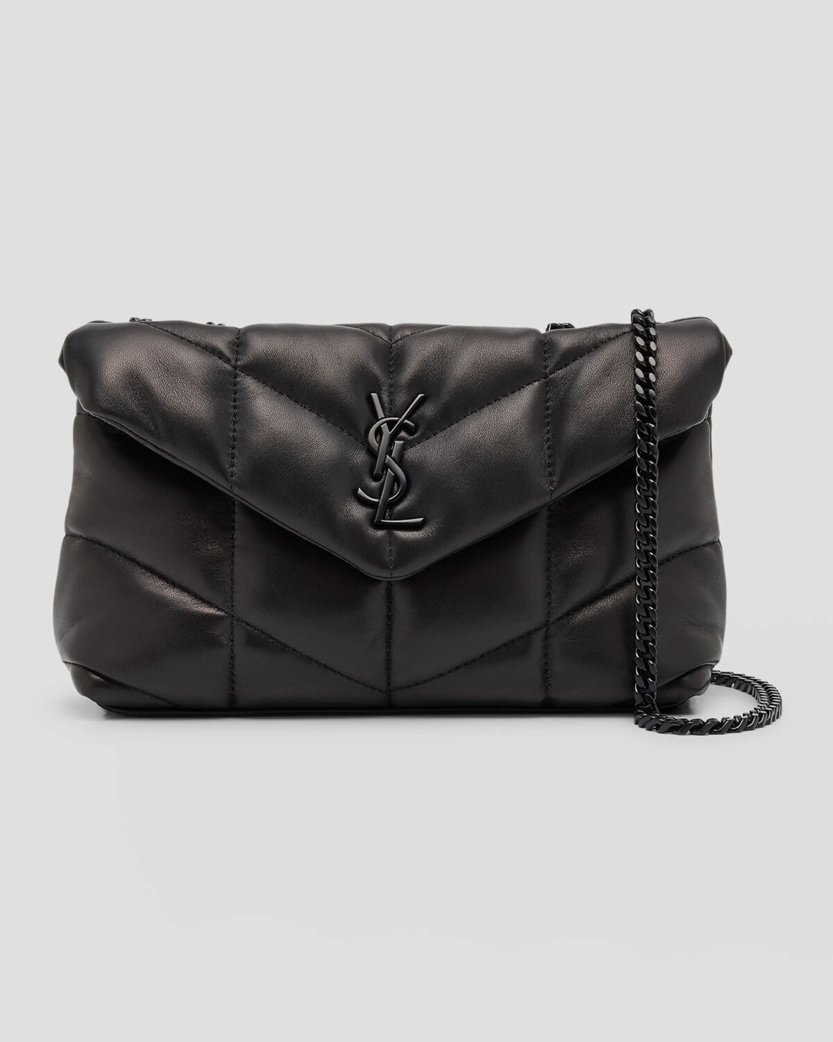 

Сумка на плечо Lou Puffer Toy YSL из стеганой кожи Saint Laurent, цвет Black