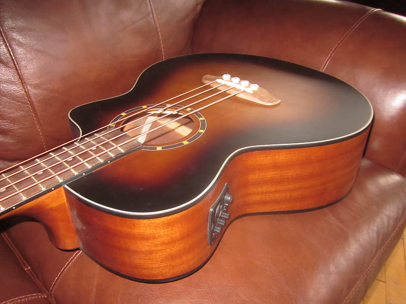 Басс гитара Ortega D7CE-BFT-4 Deep Series 7 Acoustic Electric Bass 4-String Bourbon Fade цена и фото