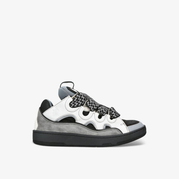 

Кроссовки curb из кожи, замши и сетки со шнуровкой Lanvin, черный