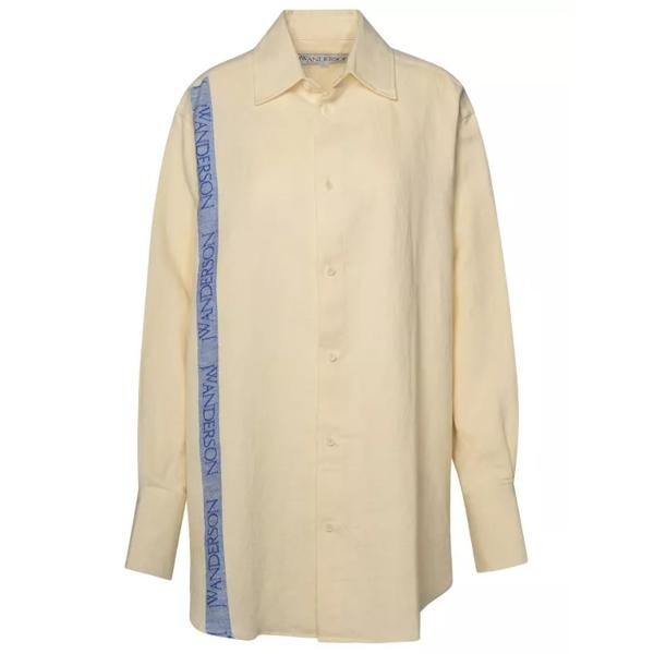 

Футболка beige linen blend shirt J.W. Anderson, бежевый