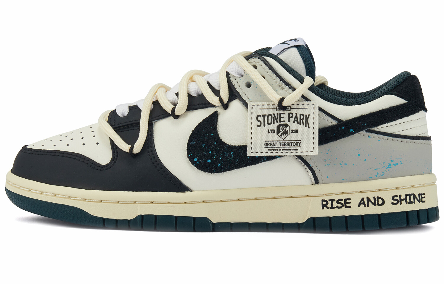 

Кроссовки Nike Dunk Skateboarding Shoes Unisex Low-top Black/white/gray, черный