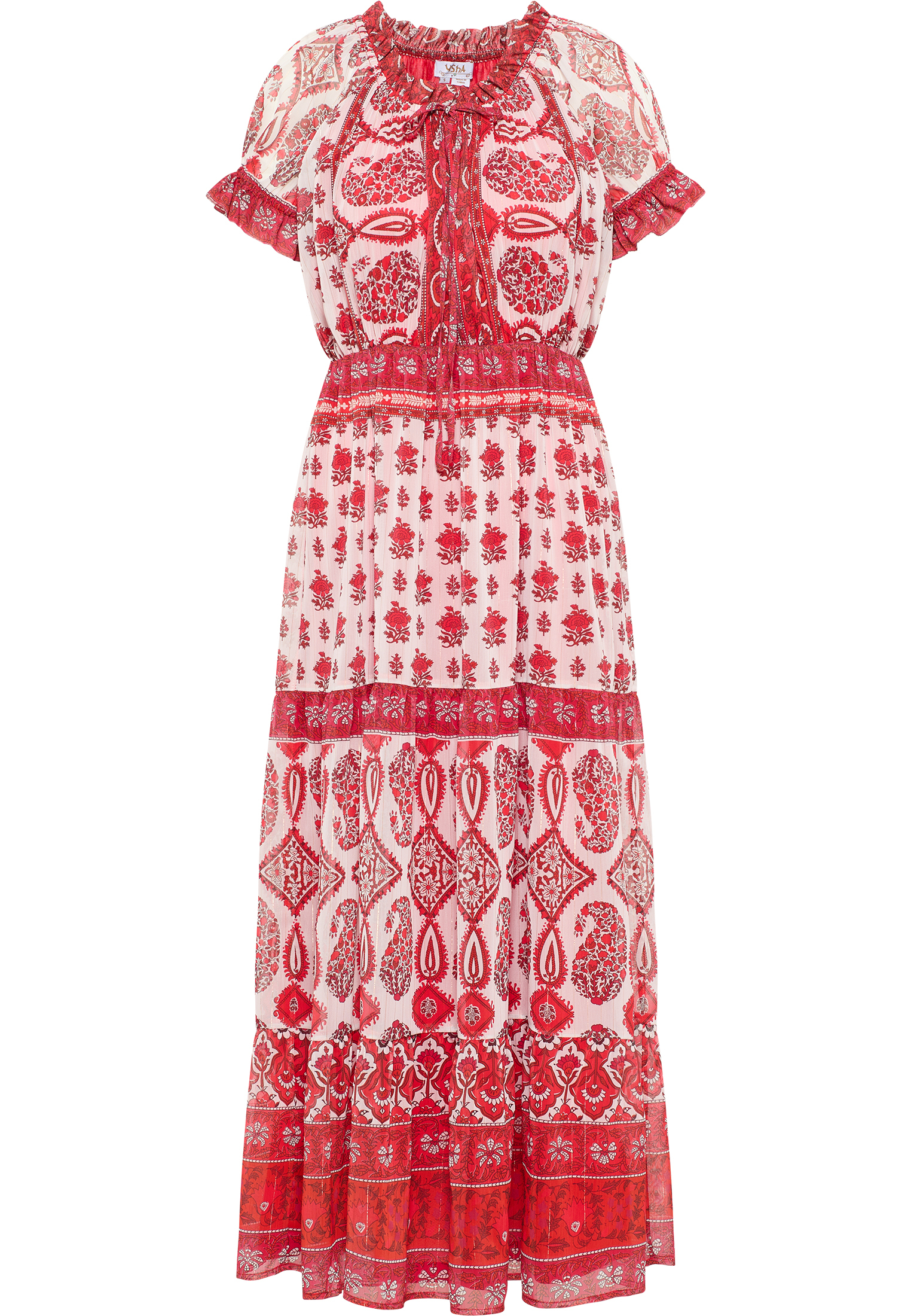 Платье usha FESTIVAL Maxi Mit Allover Print, красный