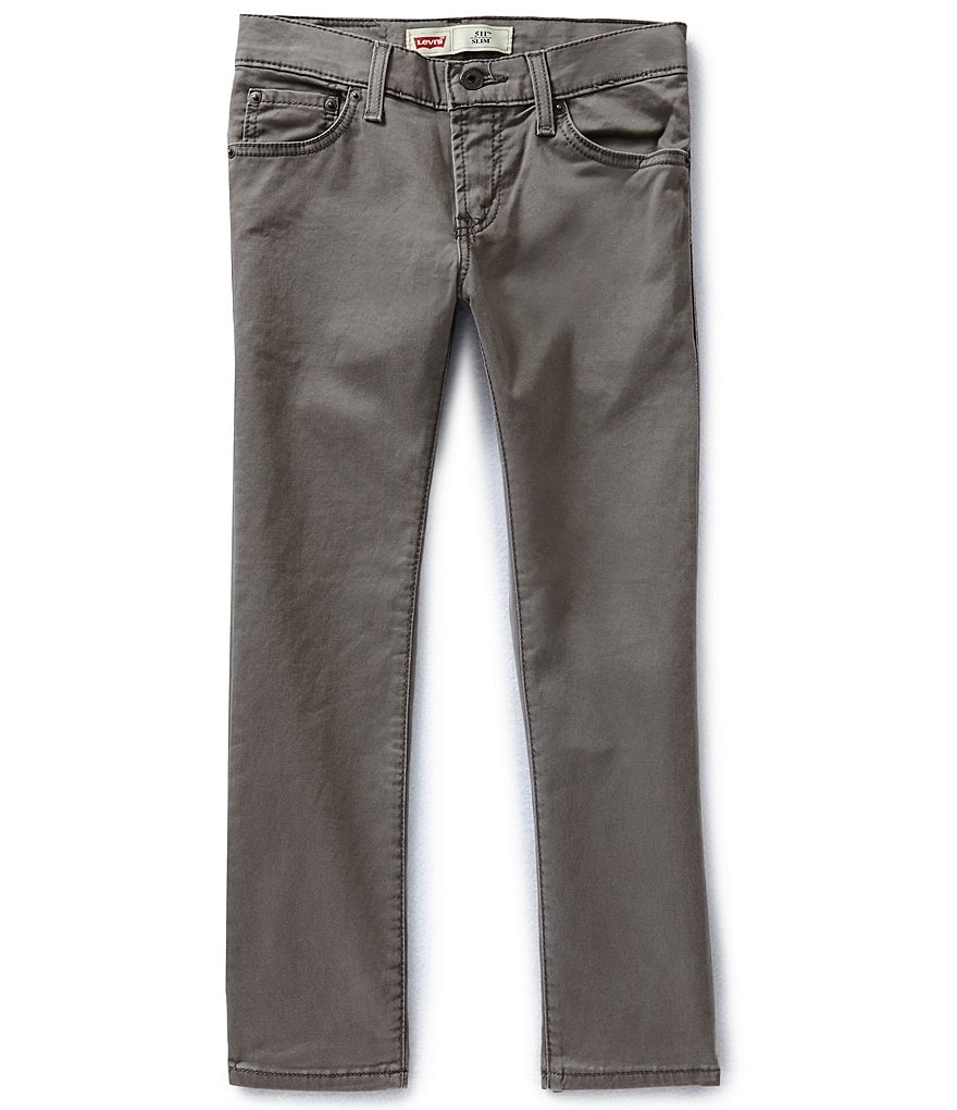 Замшевые брюки узкого кроя Levi's Big Boys 8-20 511, серый