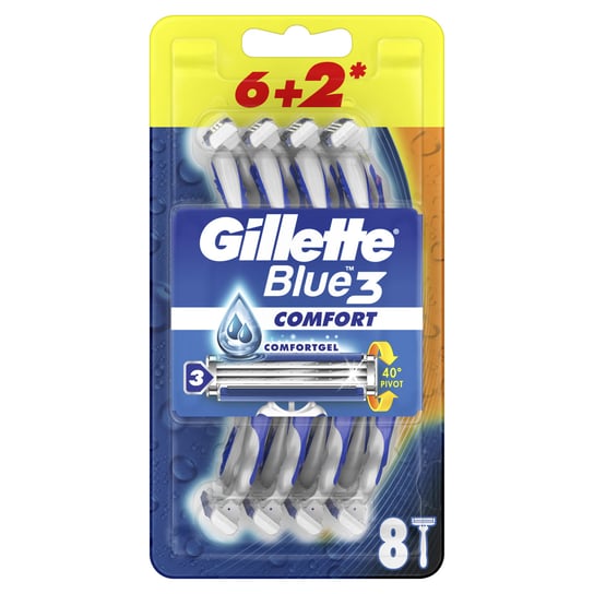 Одноразовая мужская бритва, 8 шт. Gillette Blue3 Comfort gillette disposable razor blue3 comfort 8 pcs