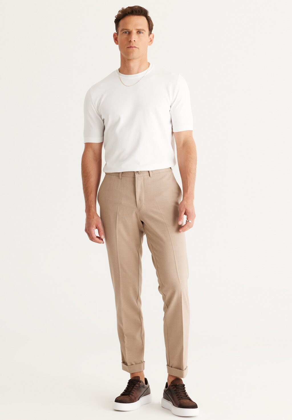 

Брюки чинос SLIM FIT AC&CO / ALTINYILDIZ CLASSICS, цвет beige