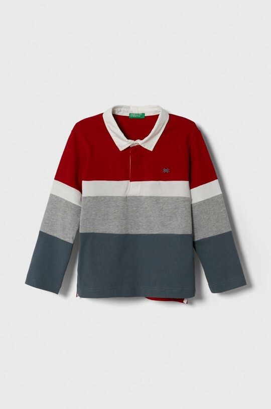 

Детская хлопковая футболка с длинными рукавами United Colors of Benetton, красный
