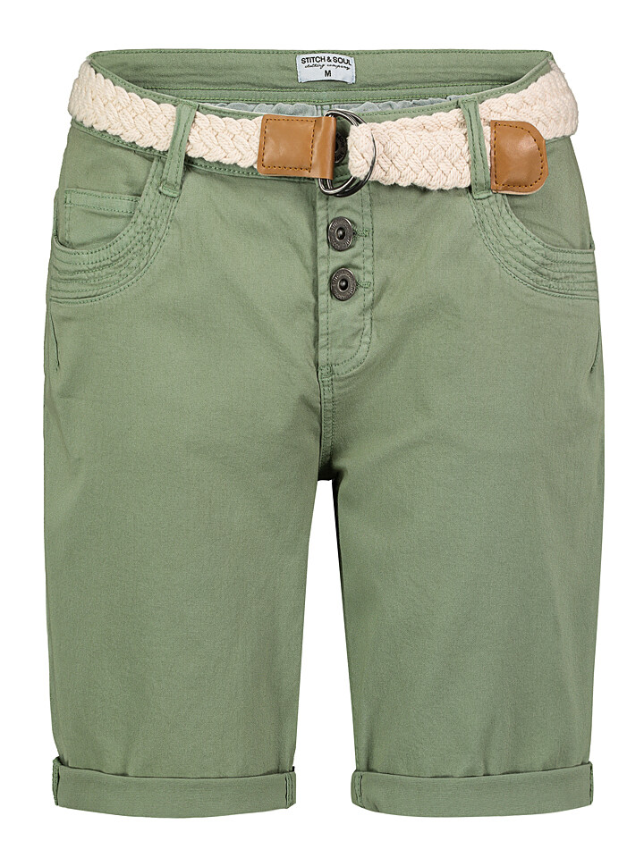 

Шорты Stitch & Soul Bermudas, хаки
